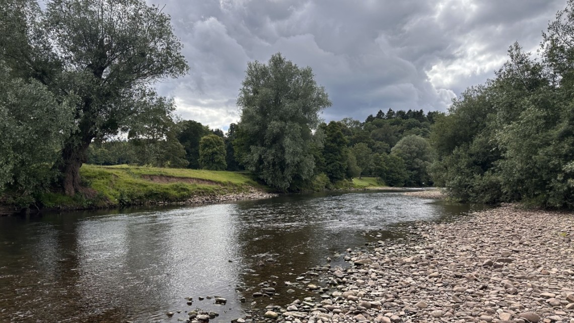 Usk at Old Clytha - SE from Winkleigh